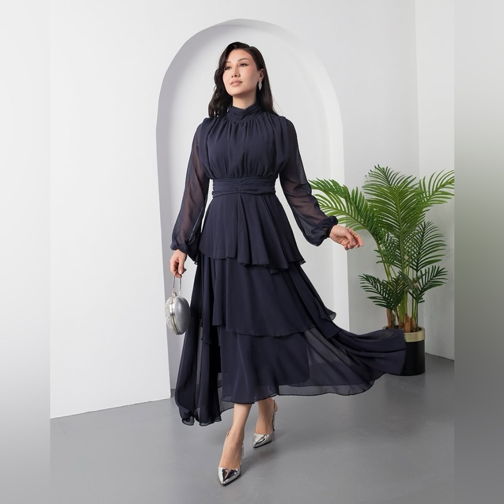 Blue midi- maxi dress